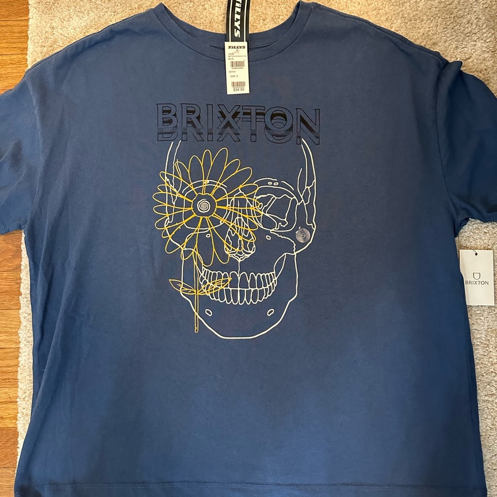 BRIXTON oversized blue t-shirt NEW